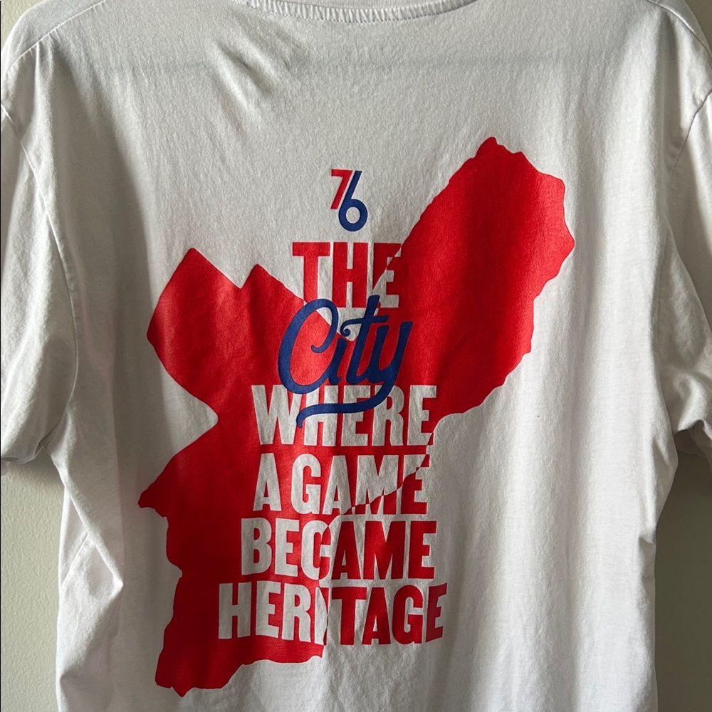 Philadelphia 76ers Originals White Graphic T-Shirt for Men